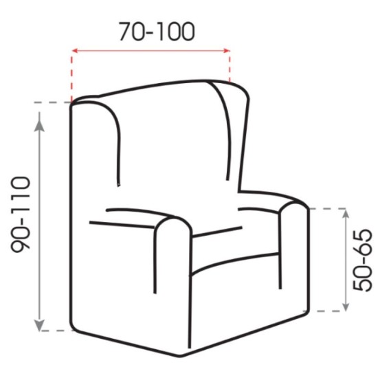 Housse Pour Fauteuil À Oreilles Bi-Extensible